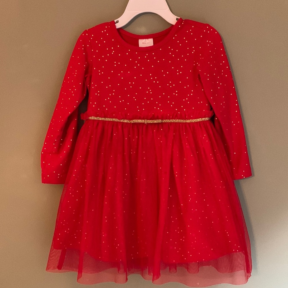 Hanna Andersson sparkle dress red size 90cm (US 3)